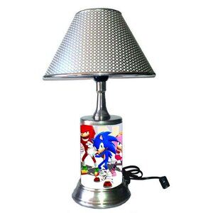 Sonic The Hedgehog lamp with chrome finish shade, other design